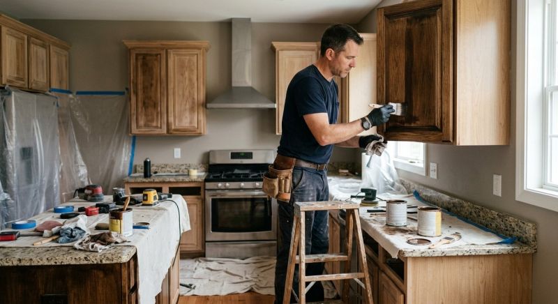 Kitchen Cabinet Staining in Kokomo, IN